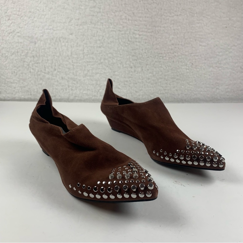 Golo Shoes Women's Booties stud Rivets pointed‎ Toe Brown 6.5 M NWOB 7398